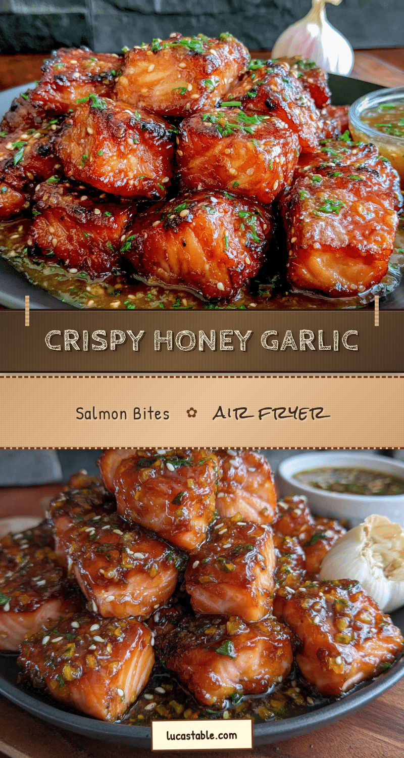 crispy honey garlic salmon bites recipe