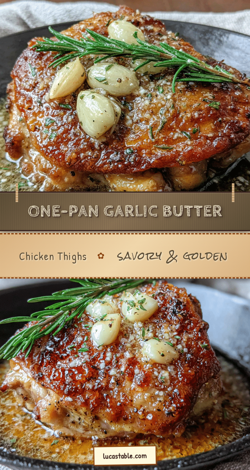 crispy one-pan garlic butter chicken thighs recipe