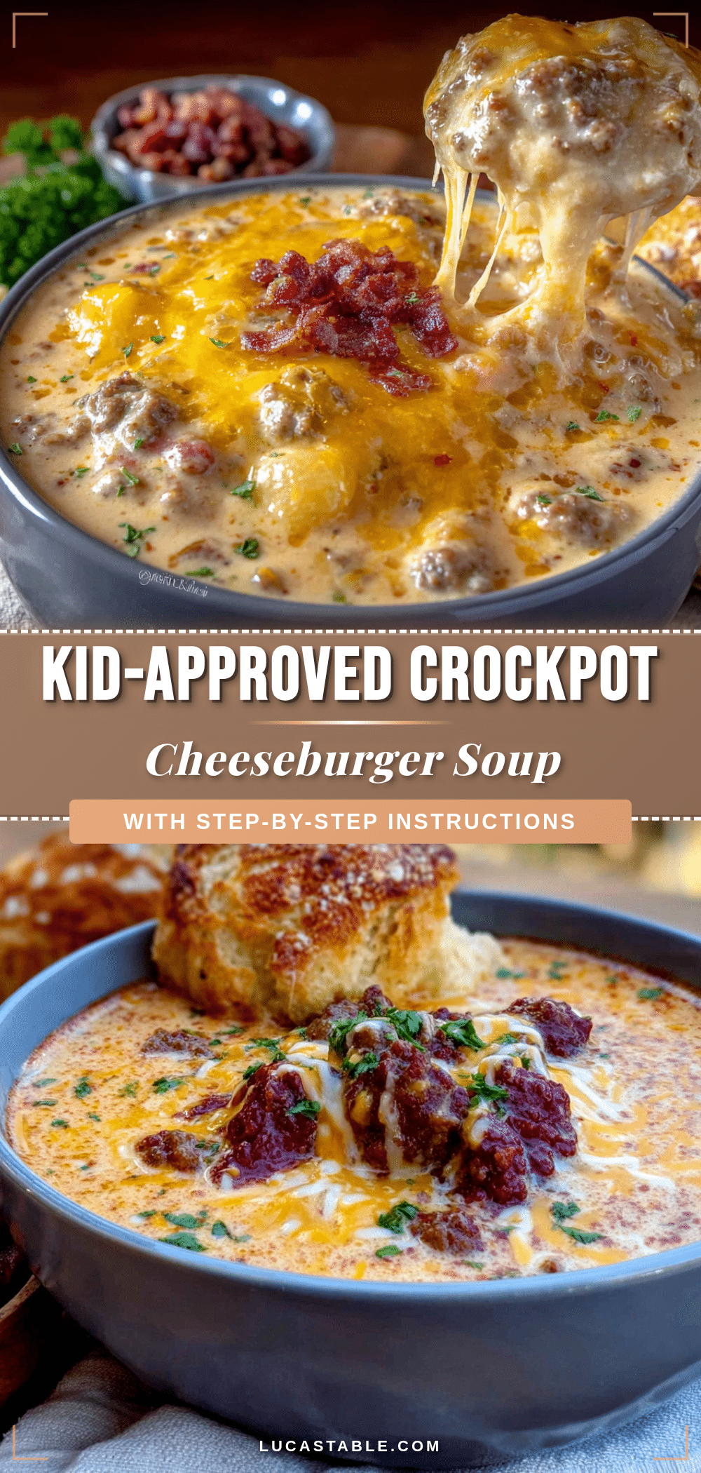 crockpot cheeseburger soup recipe