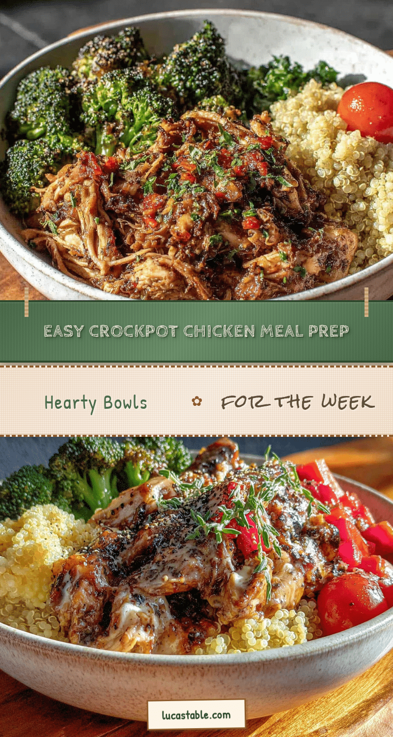 crockpot chicken meal prep bowls recipe
