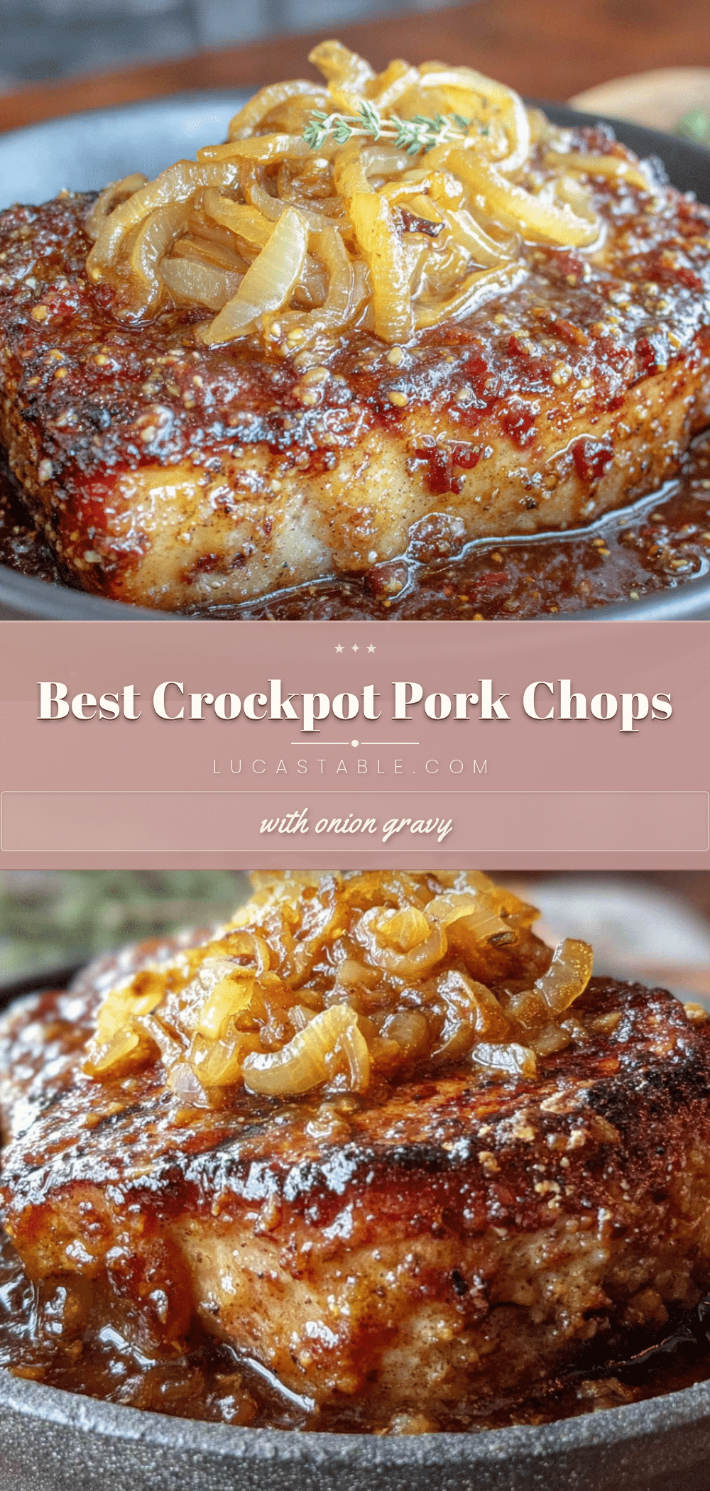 crockpot pork chops with onion gravy recipe