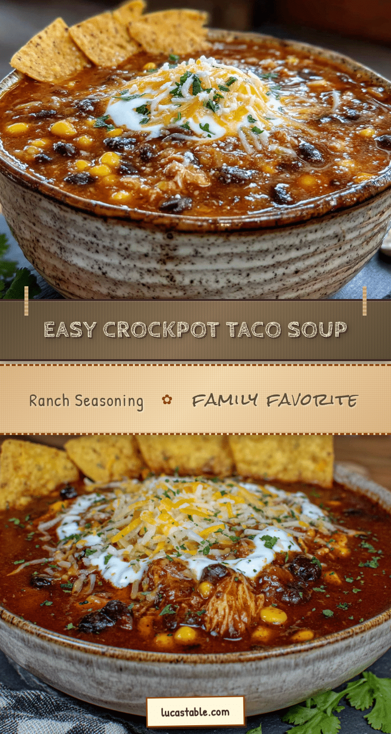 crockpot taco soup with ranch seasoning recipe