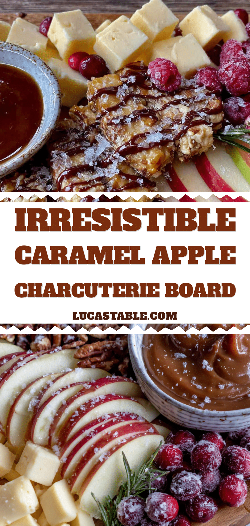 easy caramel apple charcuterie board with chocolate drizzle recipe