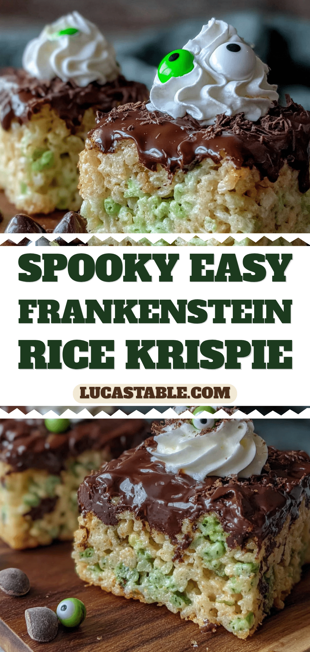 Frankenstein Rice Krispie Treats recipe