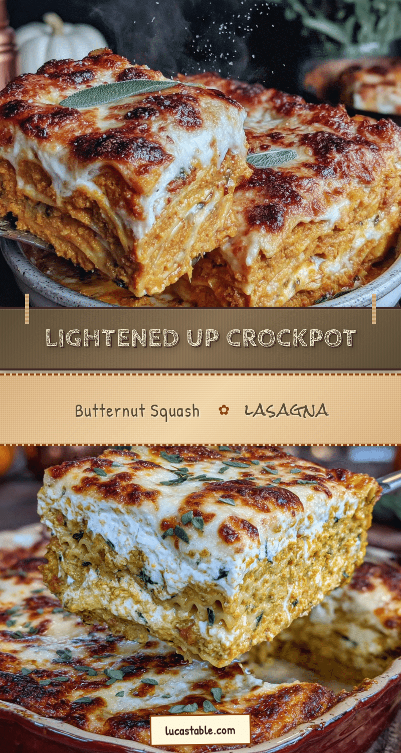 lightened up crockpot butternut squash lasagna recipe