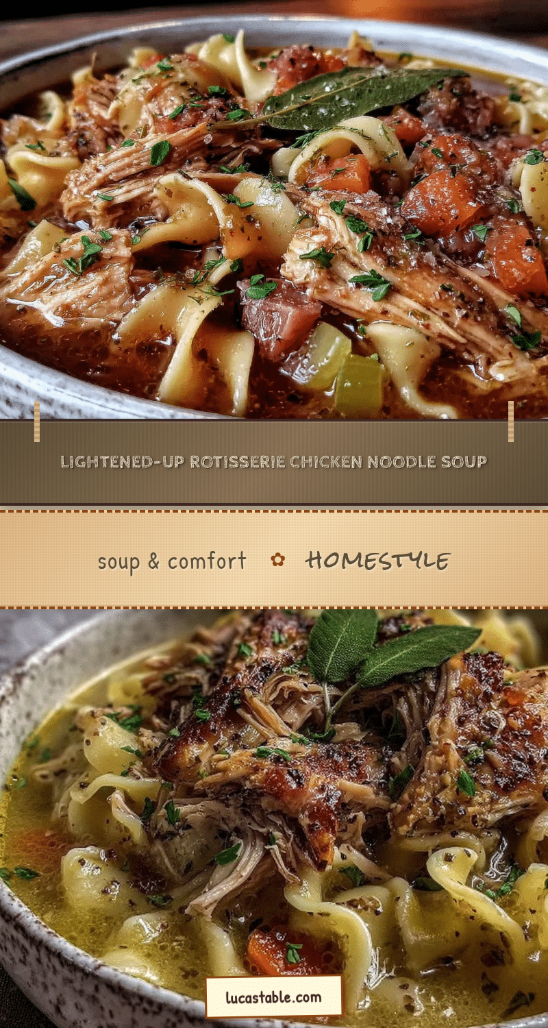 lightened-up rotisserie chicken noodle soup recipe