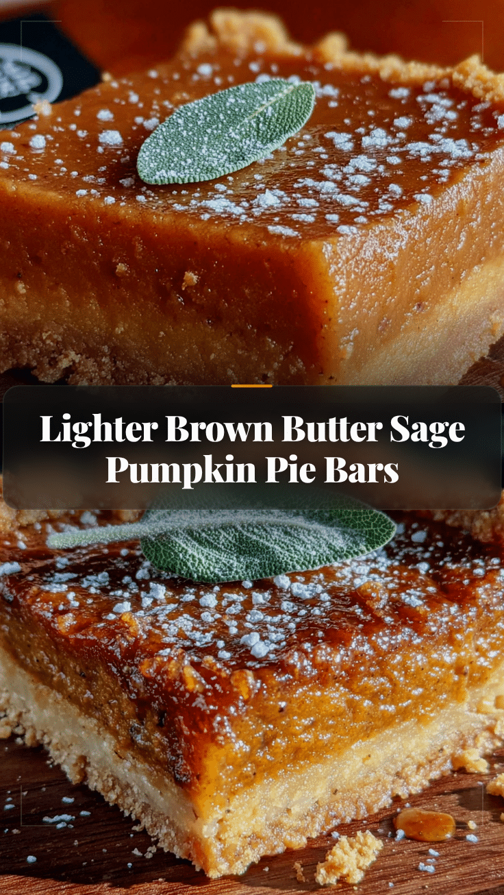 lighter brown butter sage pumpkin pie bars recipe