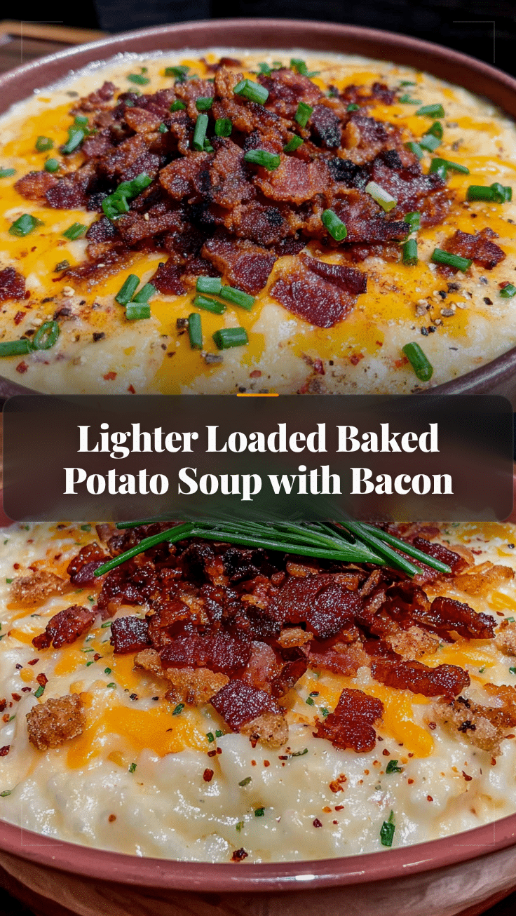 lighter loaded baked potato soup with bacon recipe