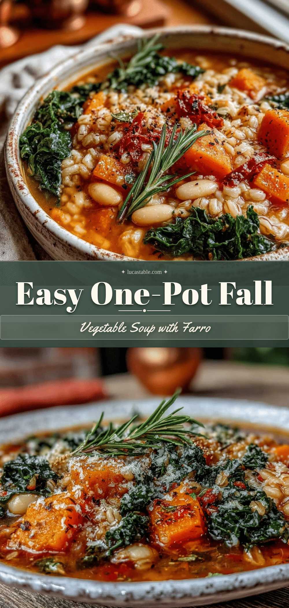 one-pot fall vegetable soup with farro recipe
