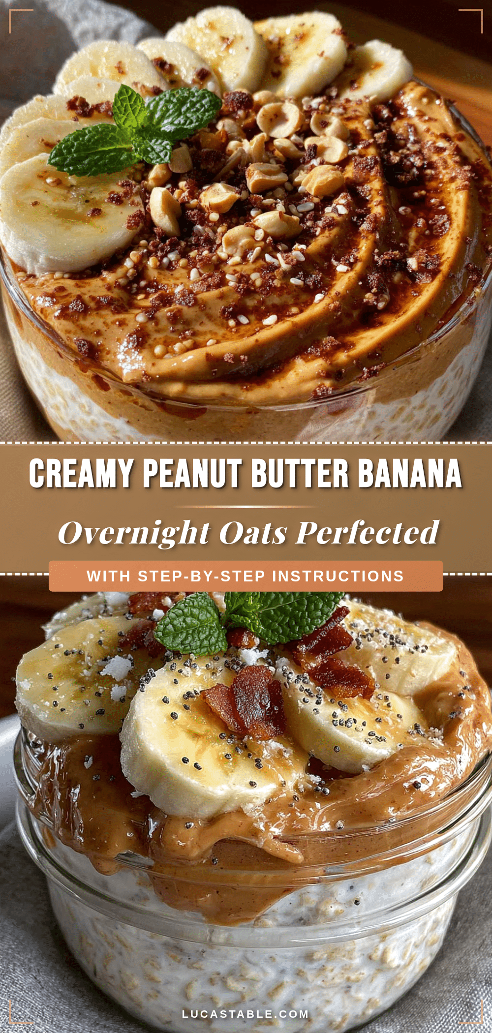 peanut butter banana overnight oats recipe