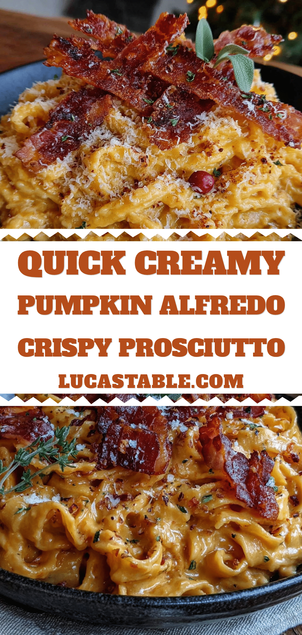 pumpkin alfredo pasta recipe