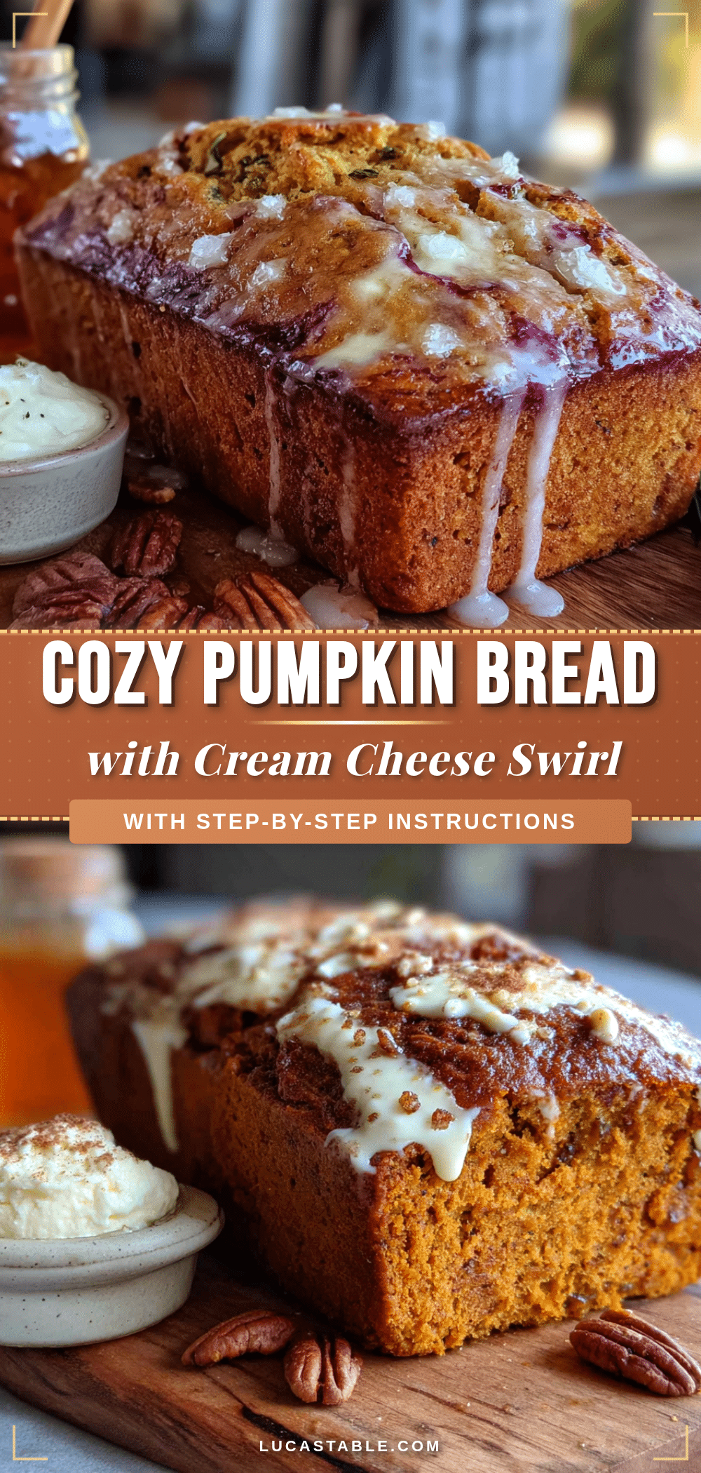 pumpkin bread with cream cheese swirl recipe