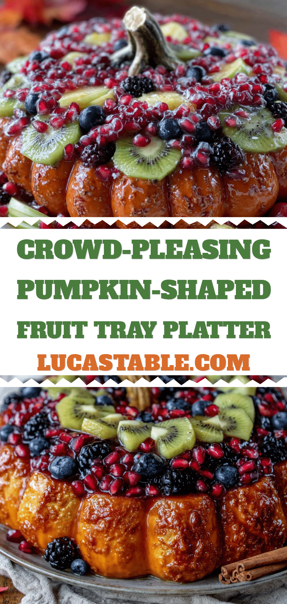 pumpkin-shaped fruit tray platter recipe