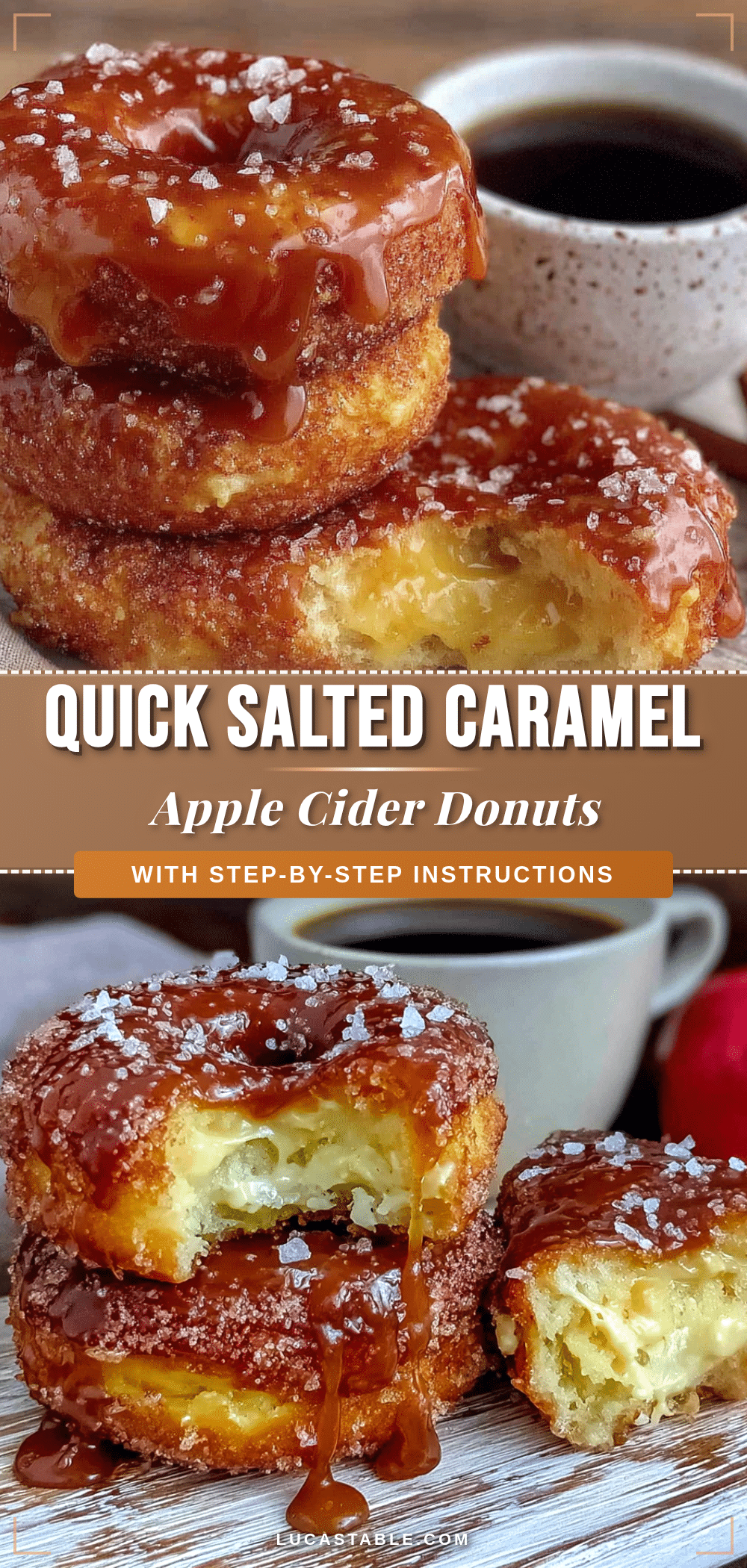 quick salted caramel apple cider donuts recipe