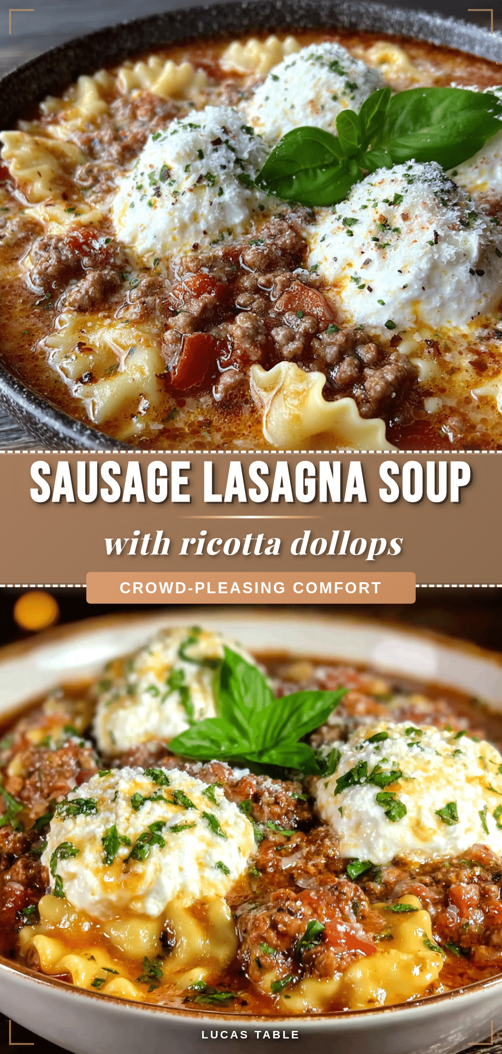 Sausage lasagna soup recipe