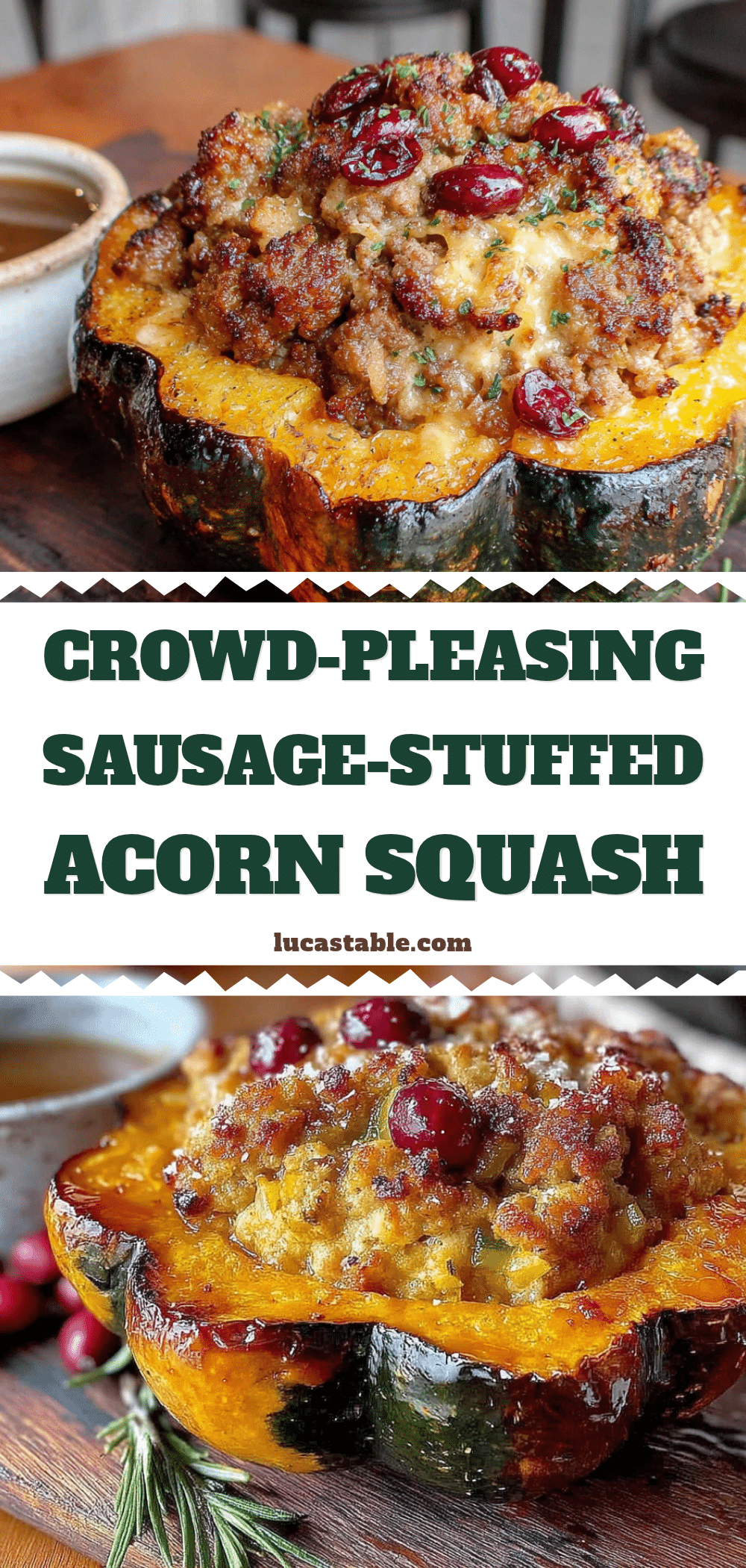 sausage-stuffed acorn squash recipe