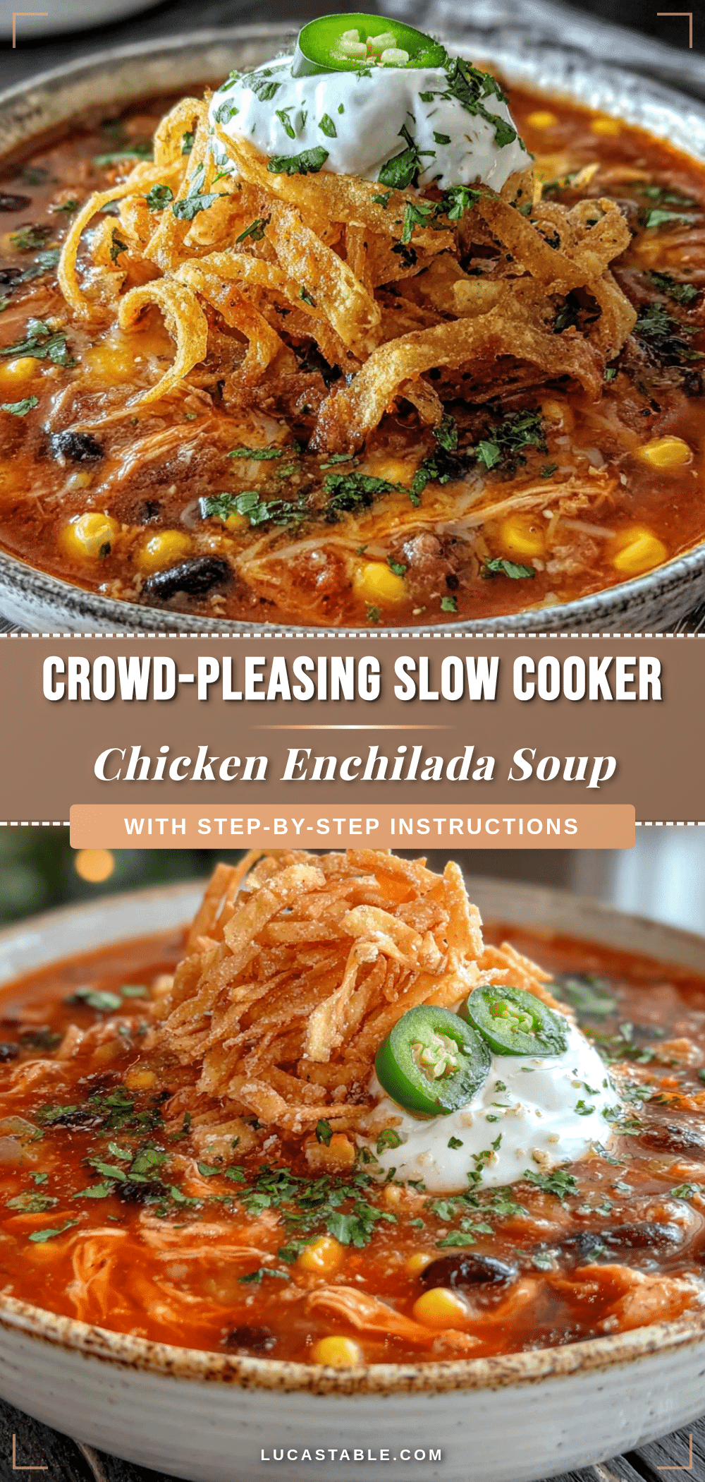 slow cooker chicken enchilada soup recipe