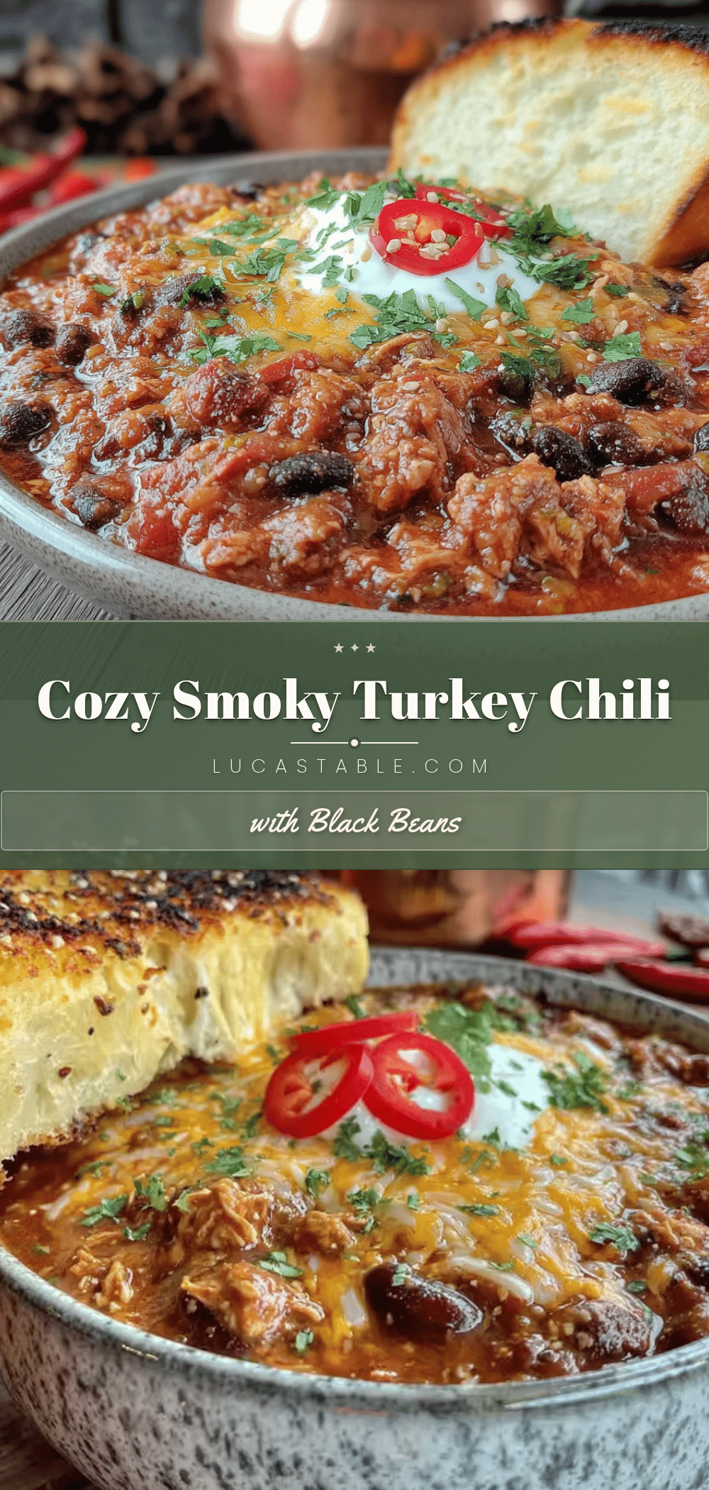 smoky turkey chili with black beans recipe
