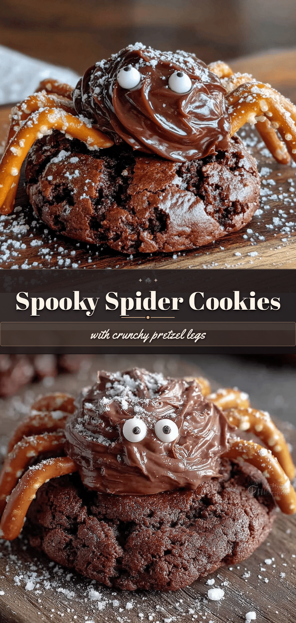 spider cookies with pretzel legs recipe