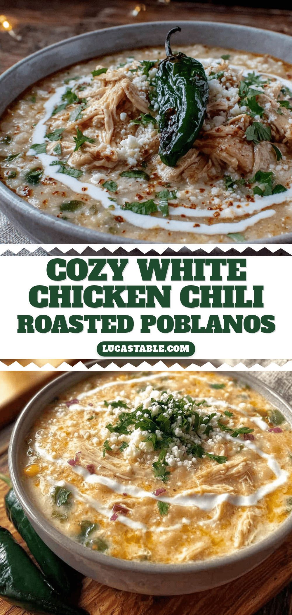white chicken chili with roasted poblanos recipe