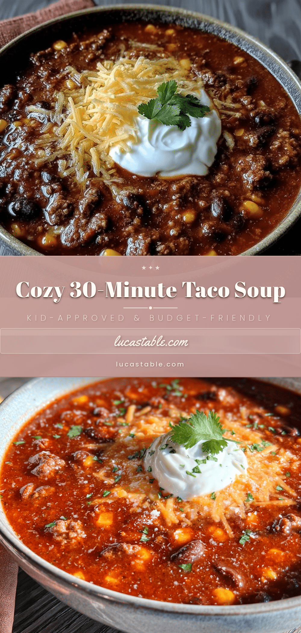 30-minute taco soup recipe