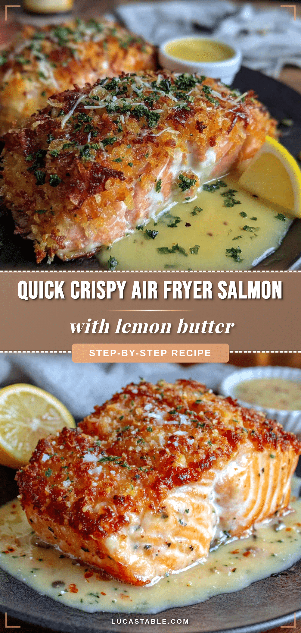 air fryer salmon with lemon butter recipe