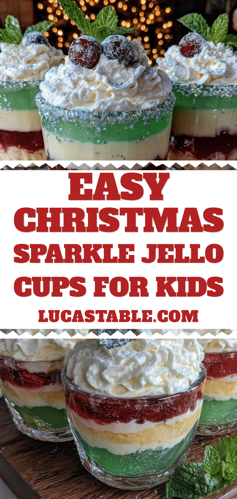 christmas sparkle jello cups recipe