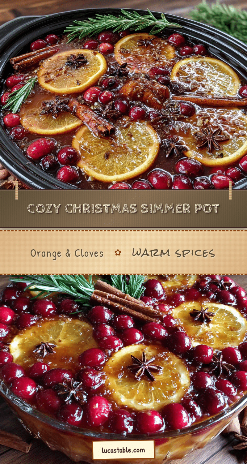 cozy Christmas simmer pot recipe