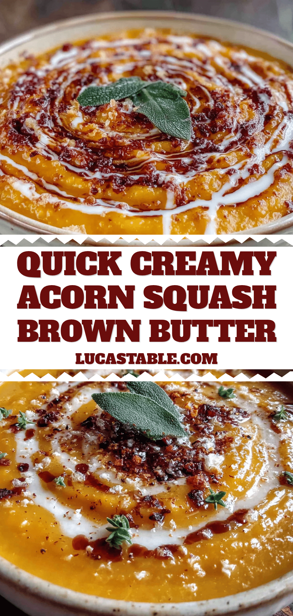 creamy acorn squash soup with brown butter recipe