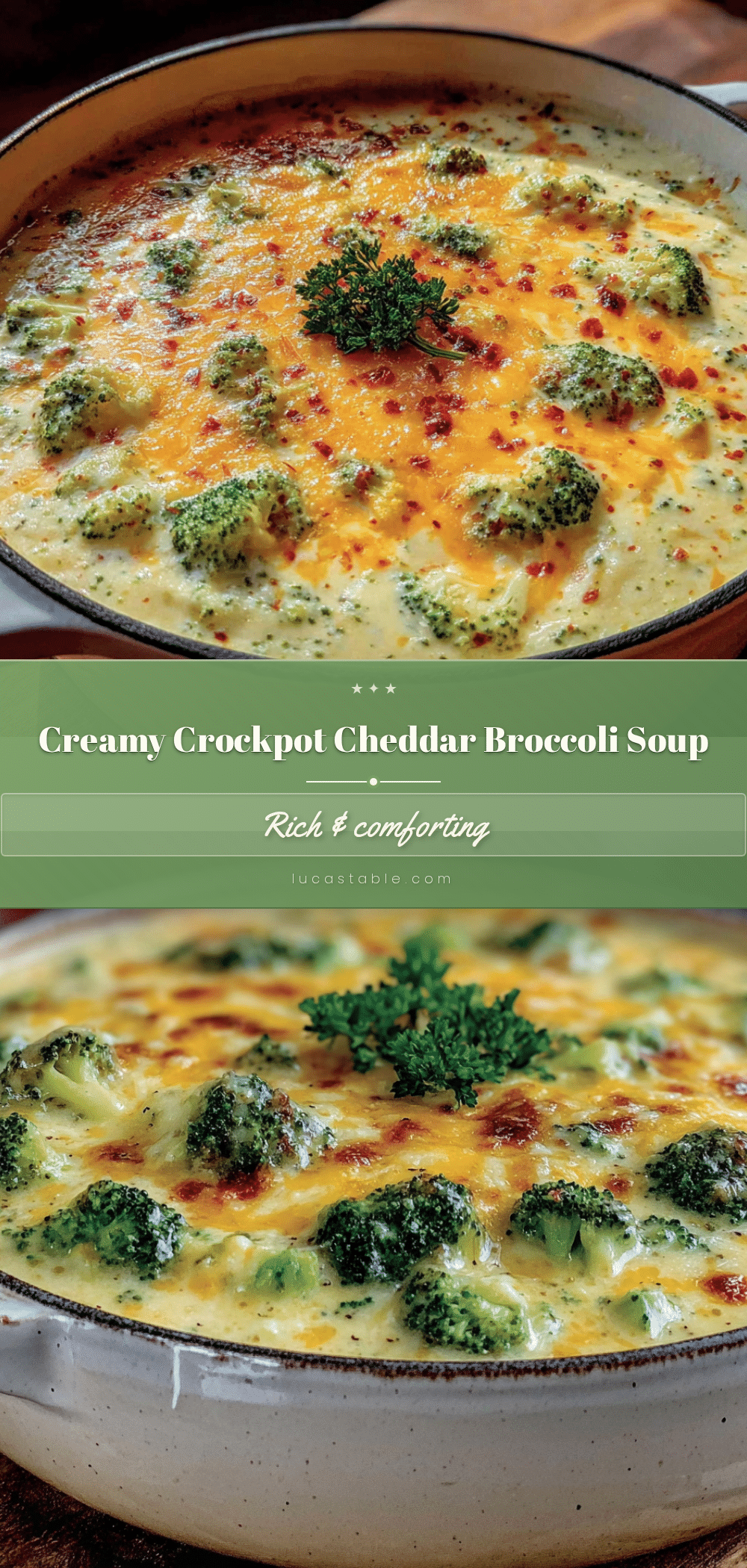 creamy crockpot cheddar broccoli soup recipe