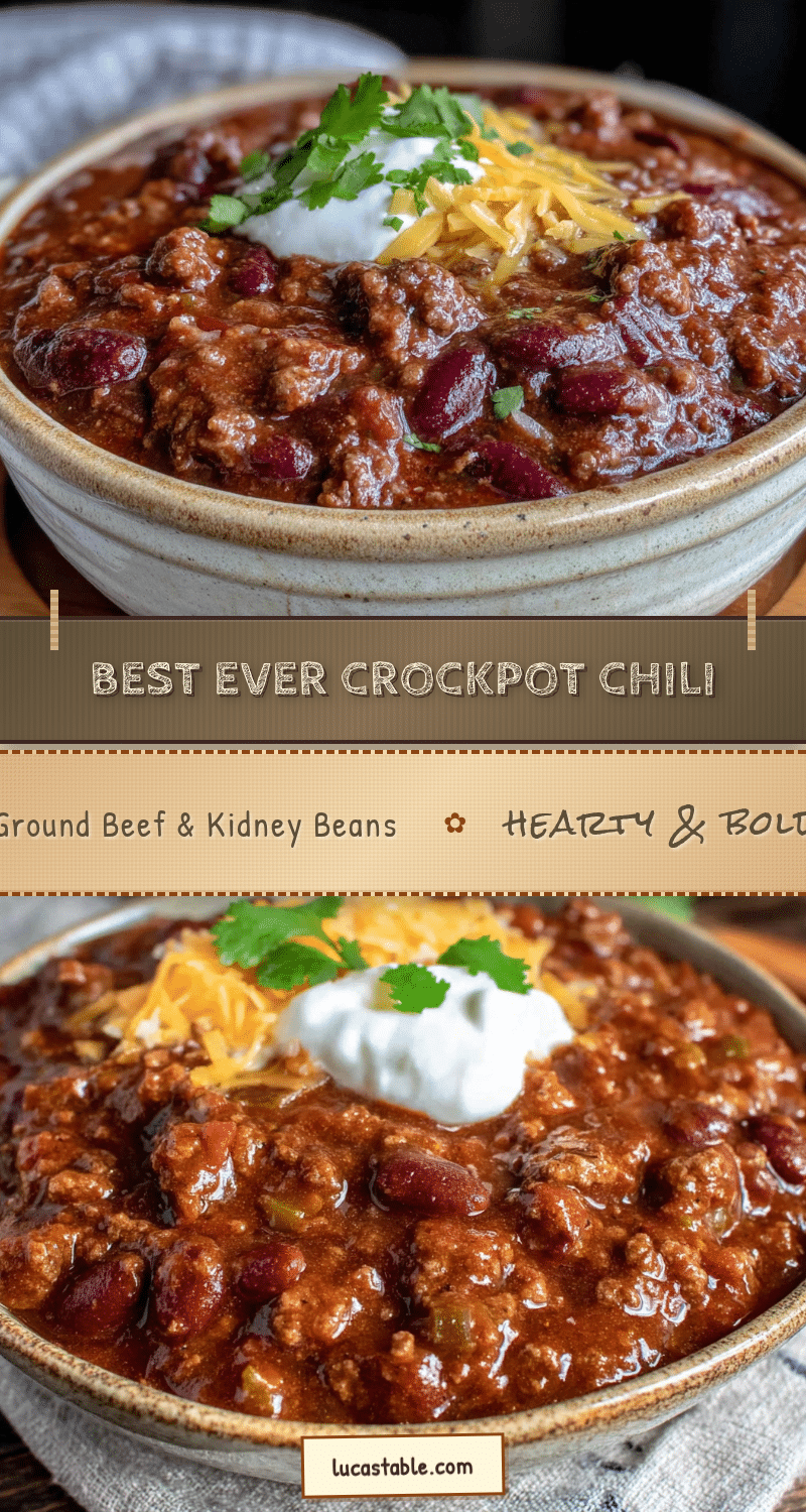 crockpot chili with ground beef and beans recipe