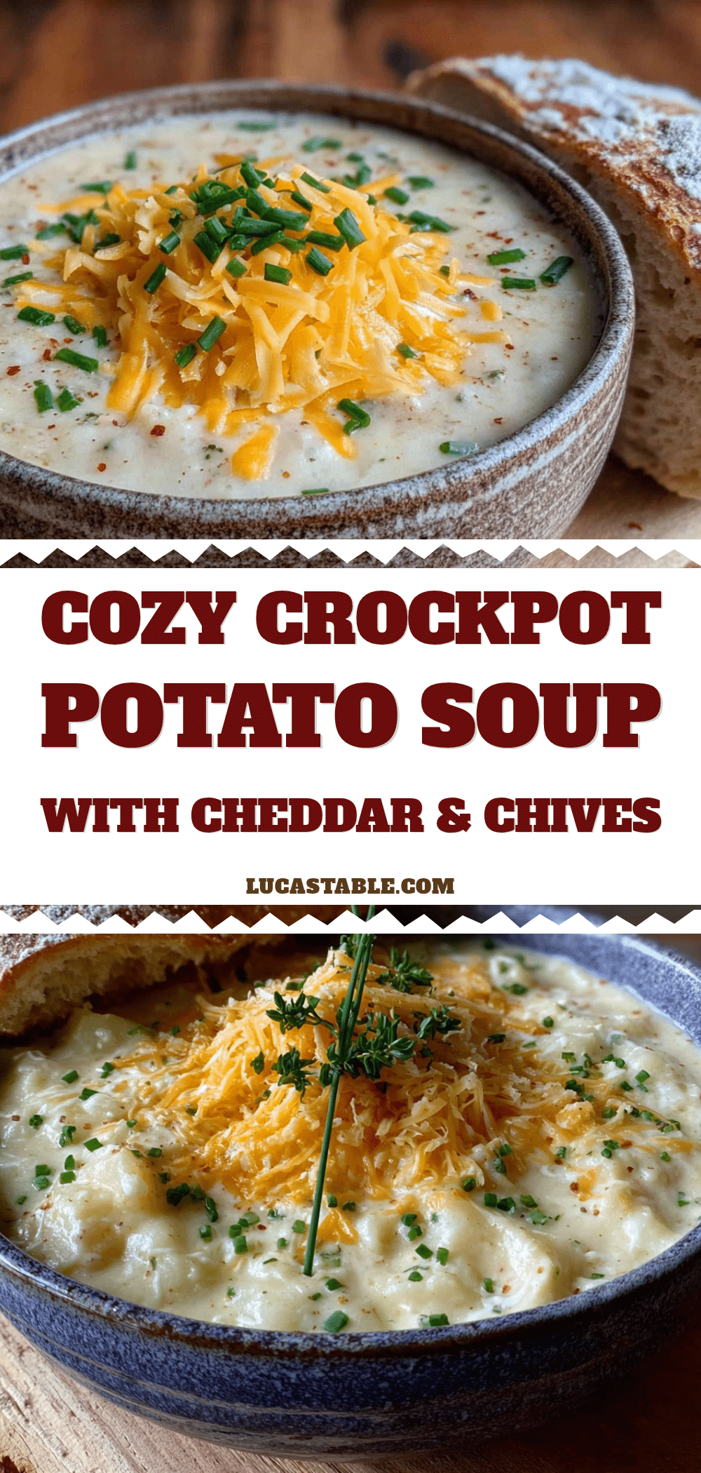 crockpot potato soup with cheddar recipe