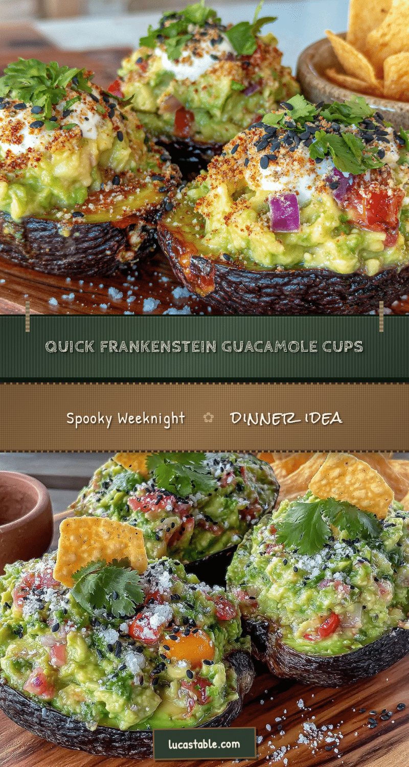 Frankenstein guacamole cups recipe