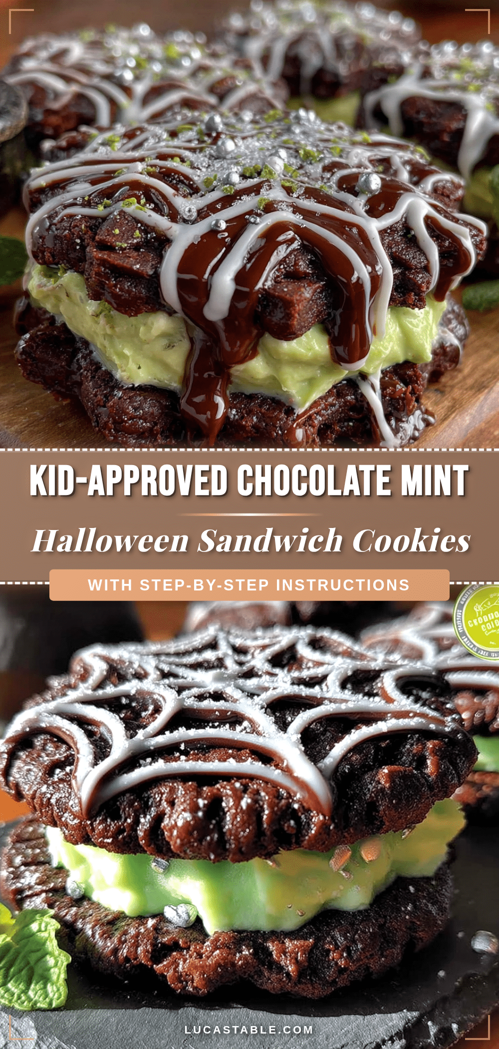 Halloween sandwich cookies recipe