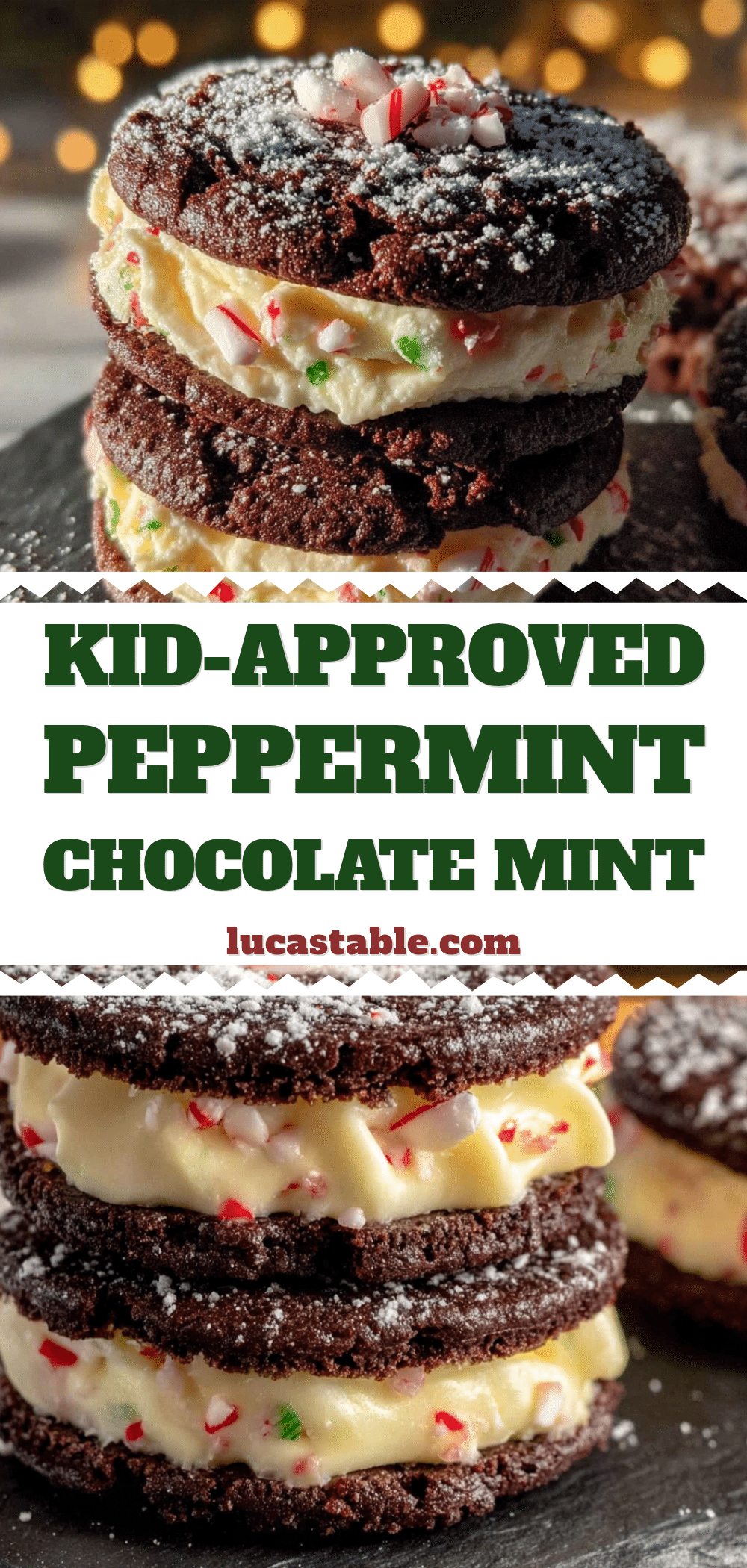 peppermint chocolate mint sandwich cookies recipe