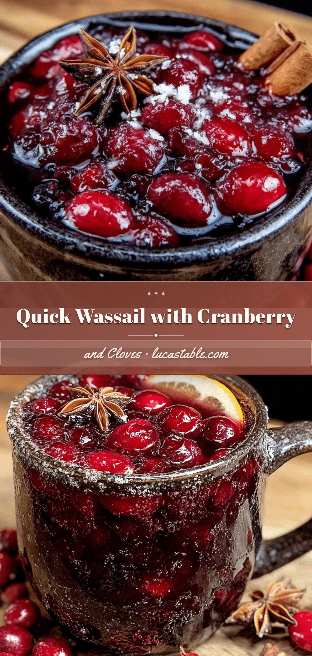 quick wassail with cranberry and cloves recipe