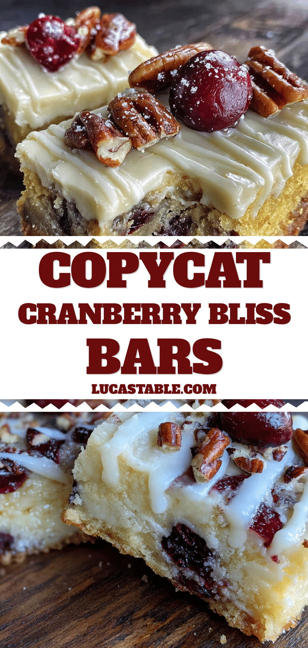 copycat cranberry bliss bars recipe