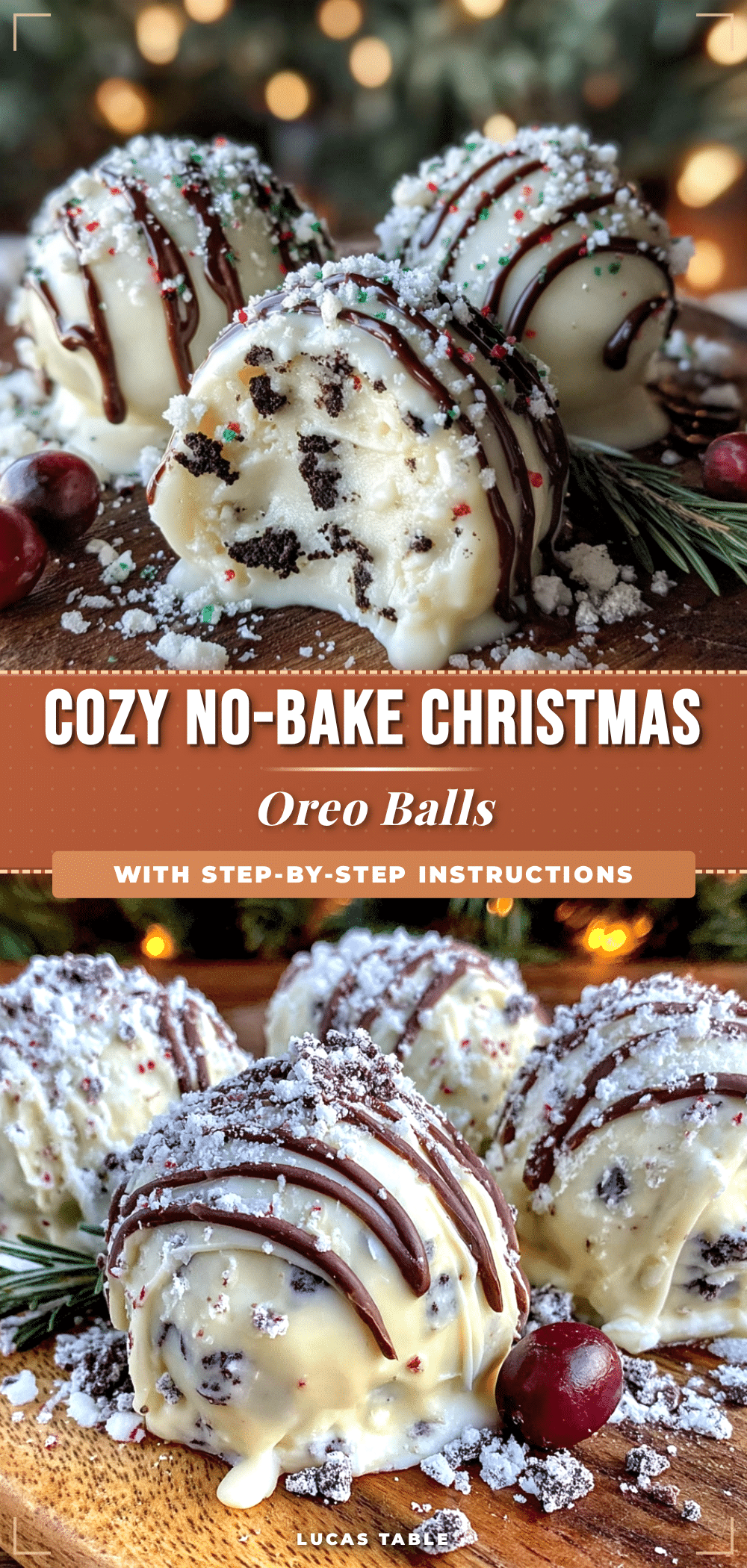 Cozy No-Bake Christmas Oreo Balls: Easy 3-Ingredient Treat recipe