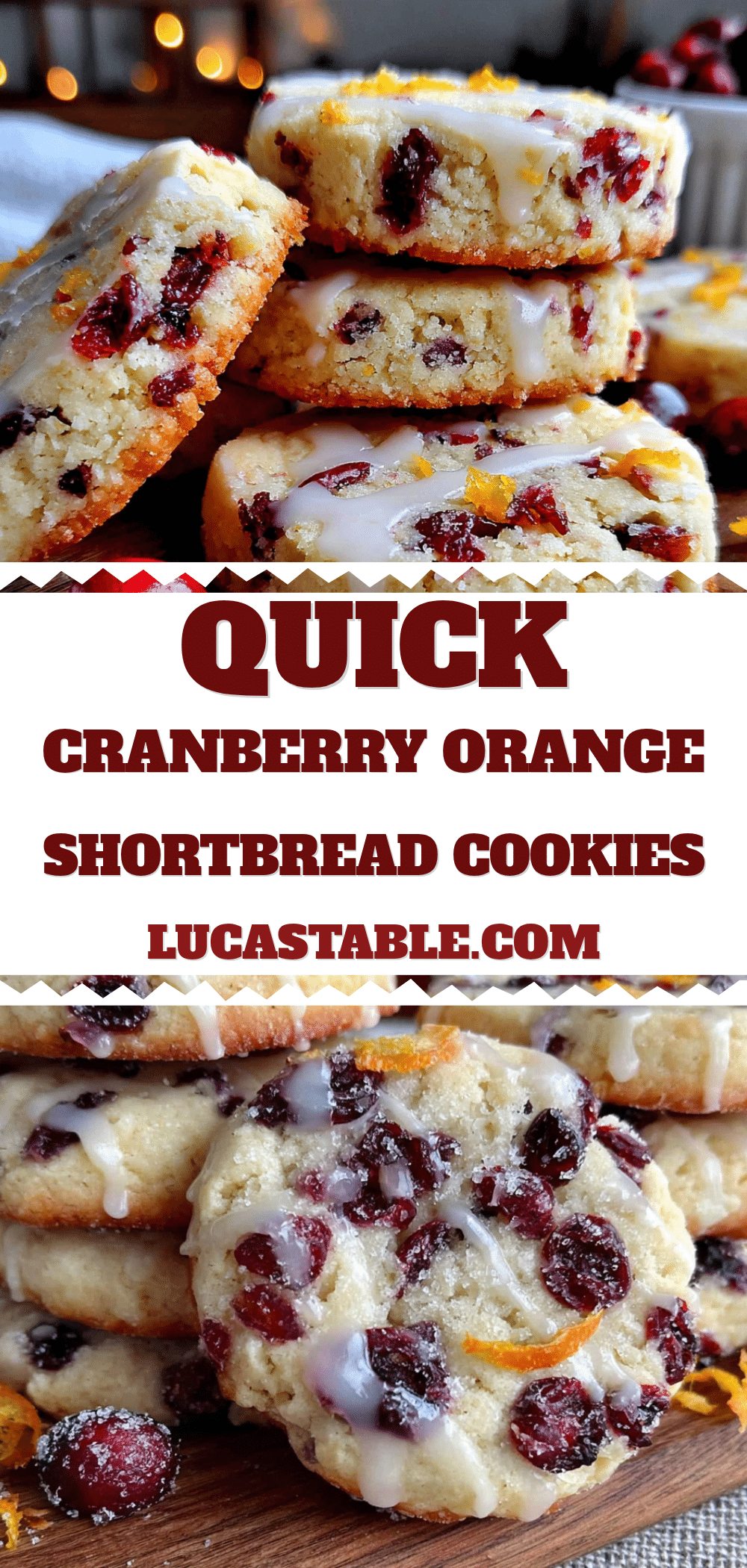 cranberry orange shortbread cookies recipe