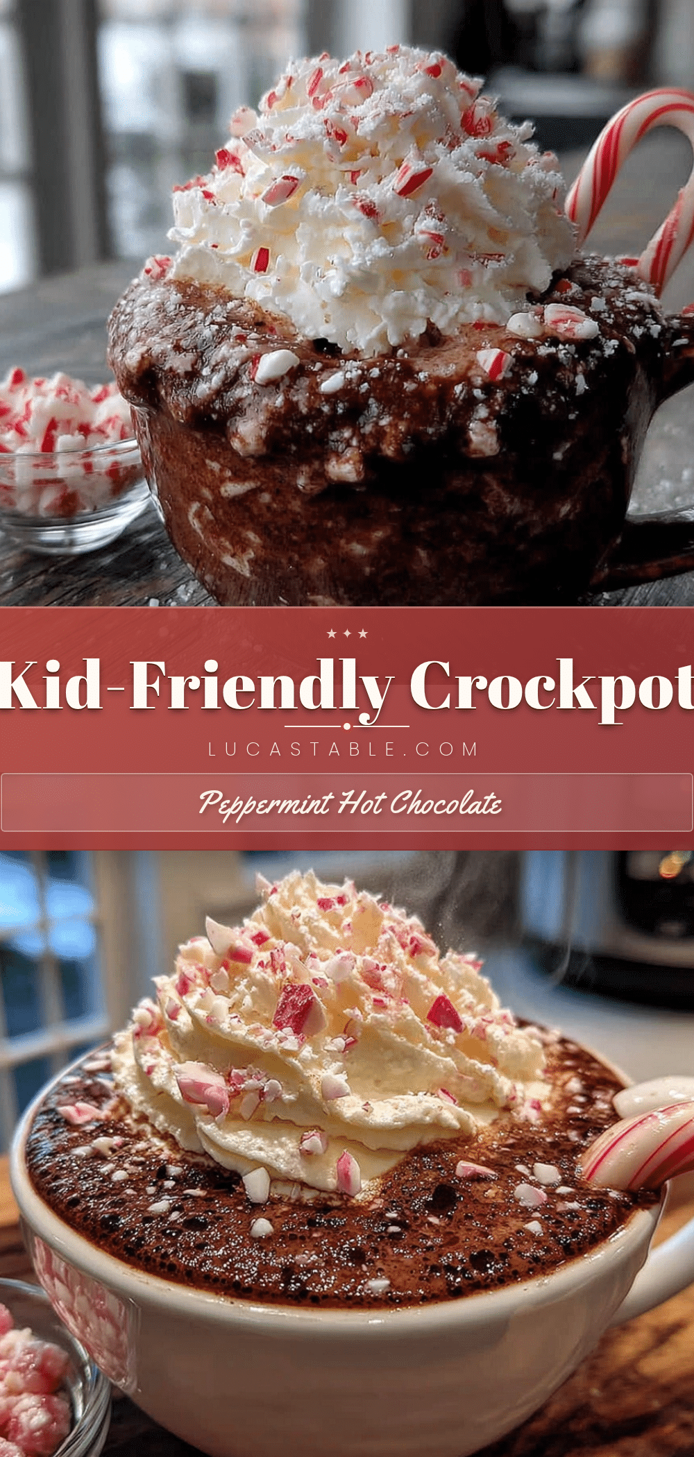 Crockpot Peppermint Hot Chocolate recipe