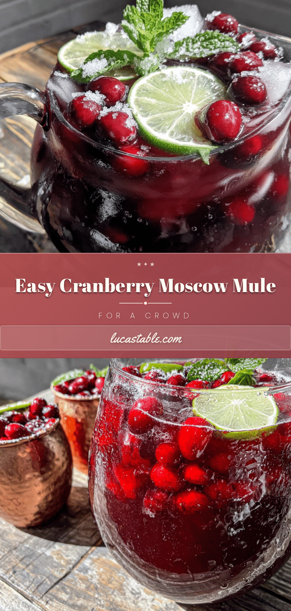 easy cranberry moscow mule for a crowd recipe