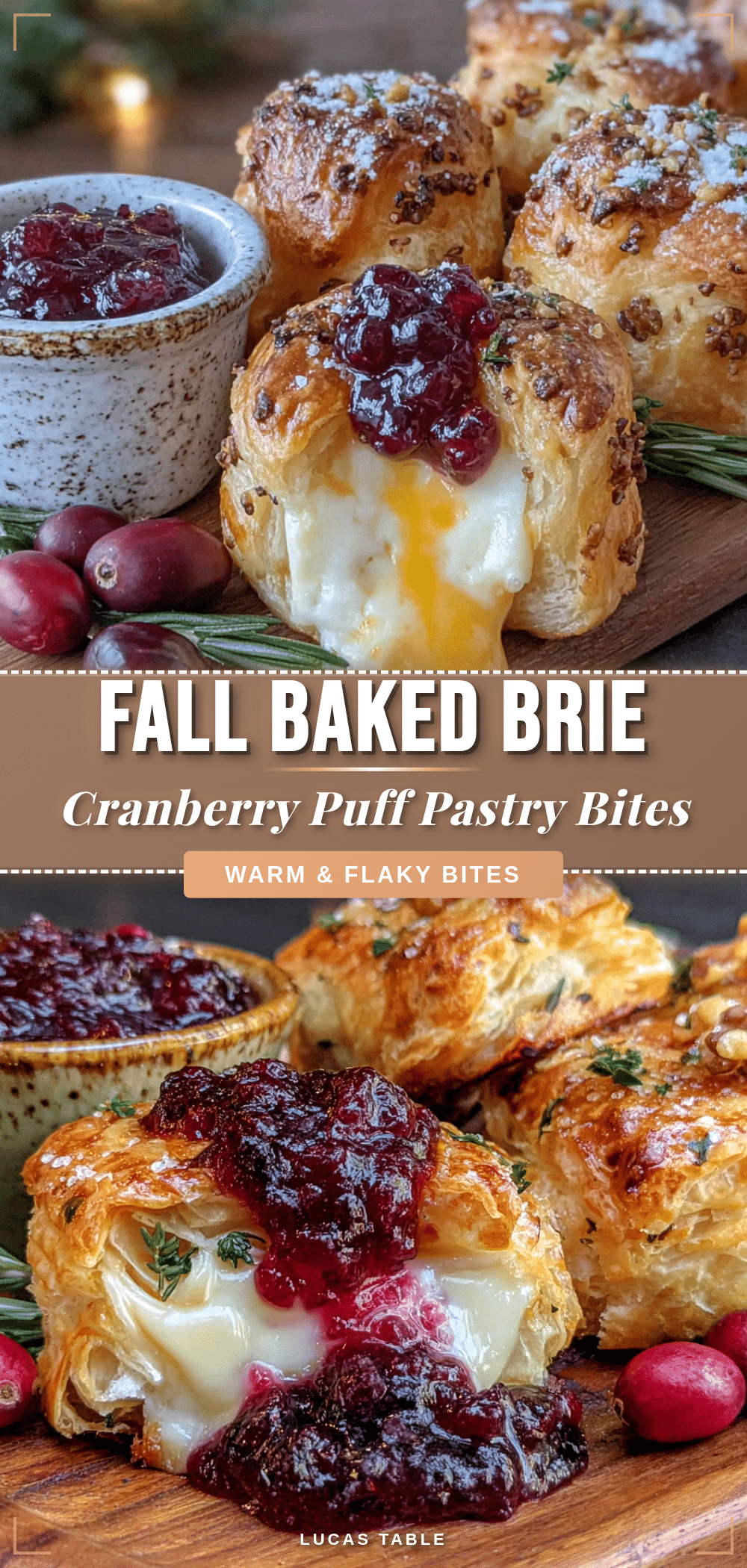 easy fall baked brie cranberry puff pastry bites recipe