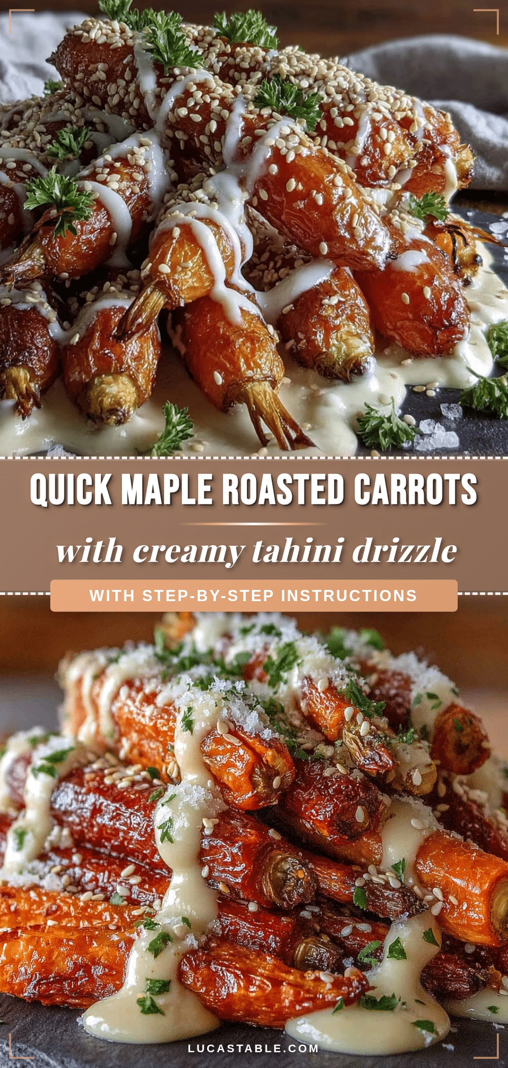 maple roasted carrots with tahini recipe