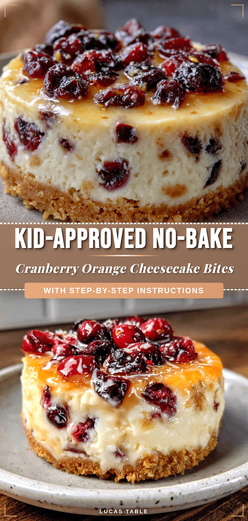 no-bake cranberry orange cheesecake bites recipe