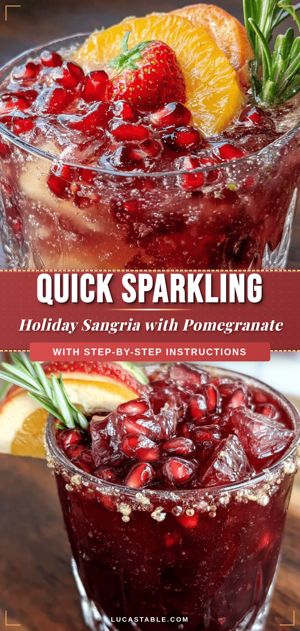 sparkling holiday sangria with pomegranate recipe